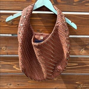 Woven Brown Shoulder Bag Deux Lux